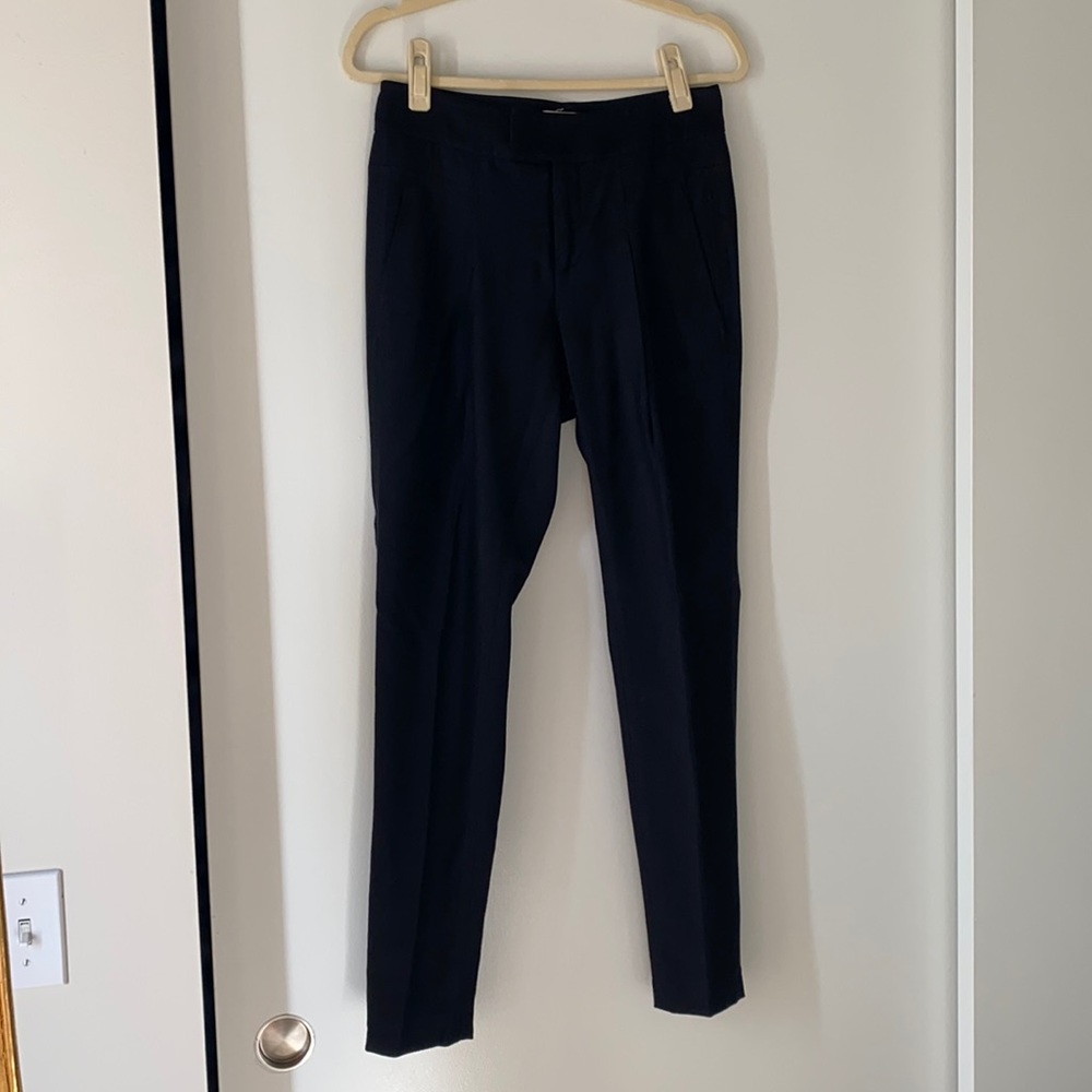 Designer Helmet Lang style skinny pants.